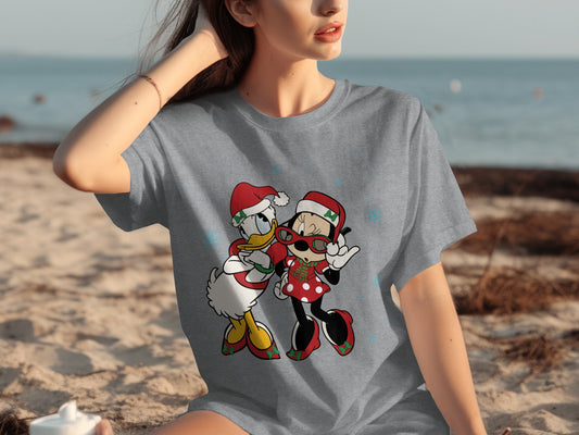 Donald Duck and Minnie Mouse Christmas T-Shirt