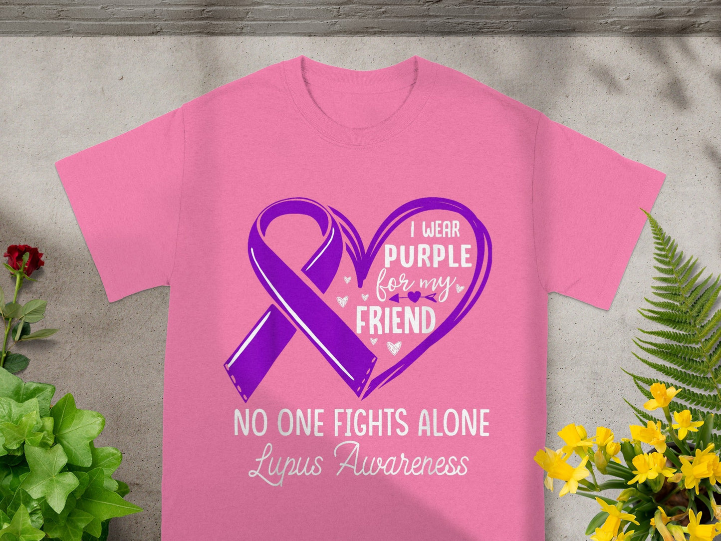 I Wear Purple for My Friend No One Fights Alone T-Shirt
