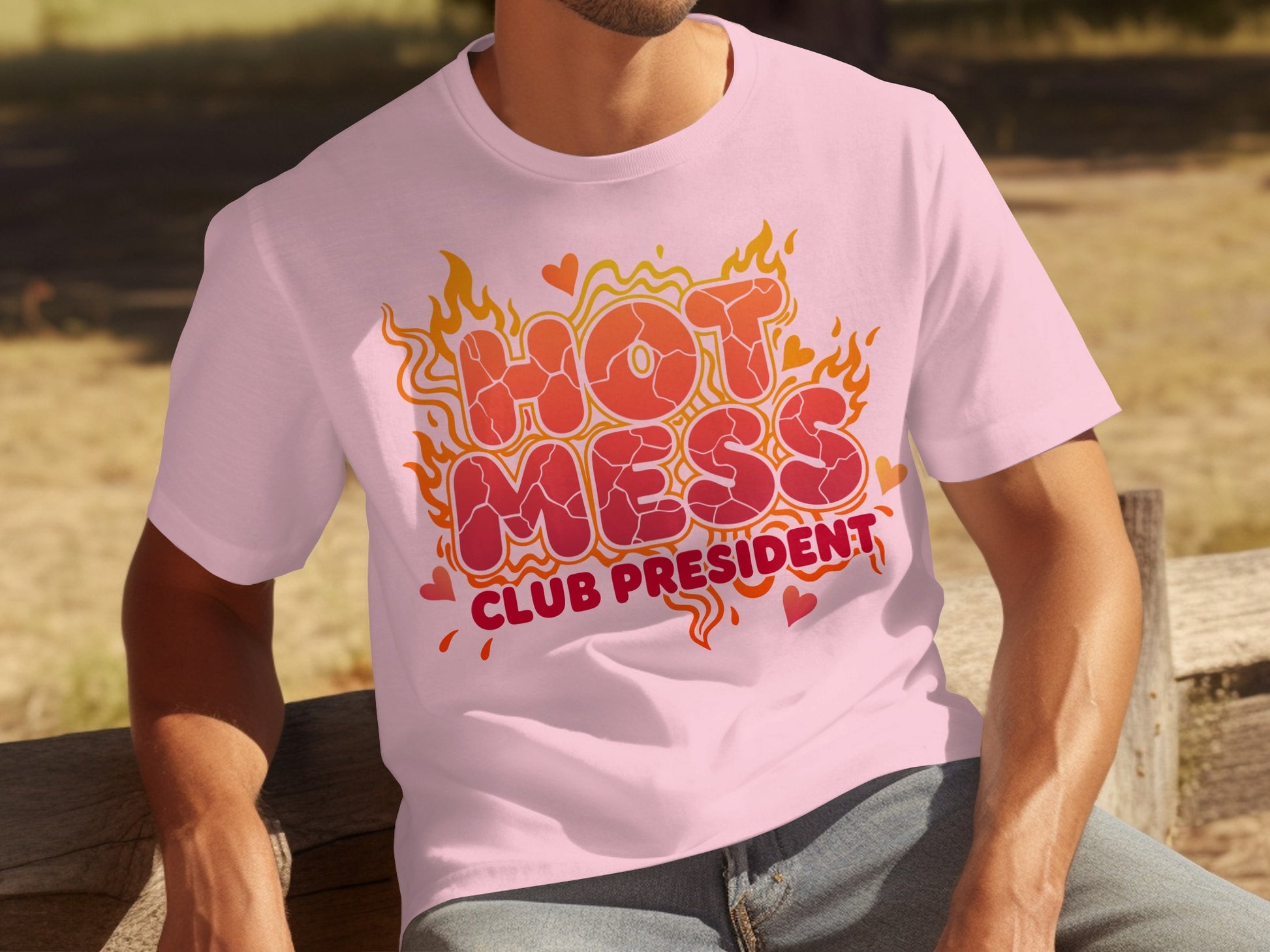 Hot Mess Club President Graphic Tee Shirt