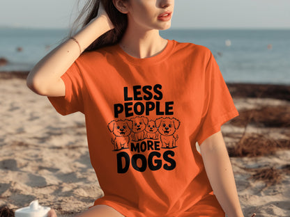 Less People More Dogs Graphic Shirt for Dog Lovers