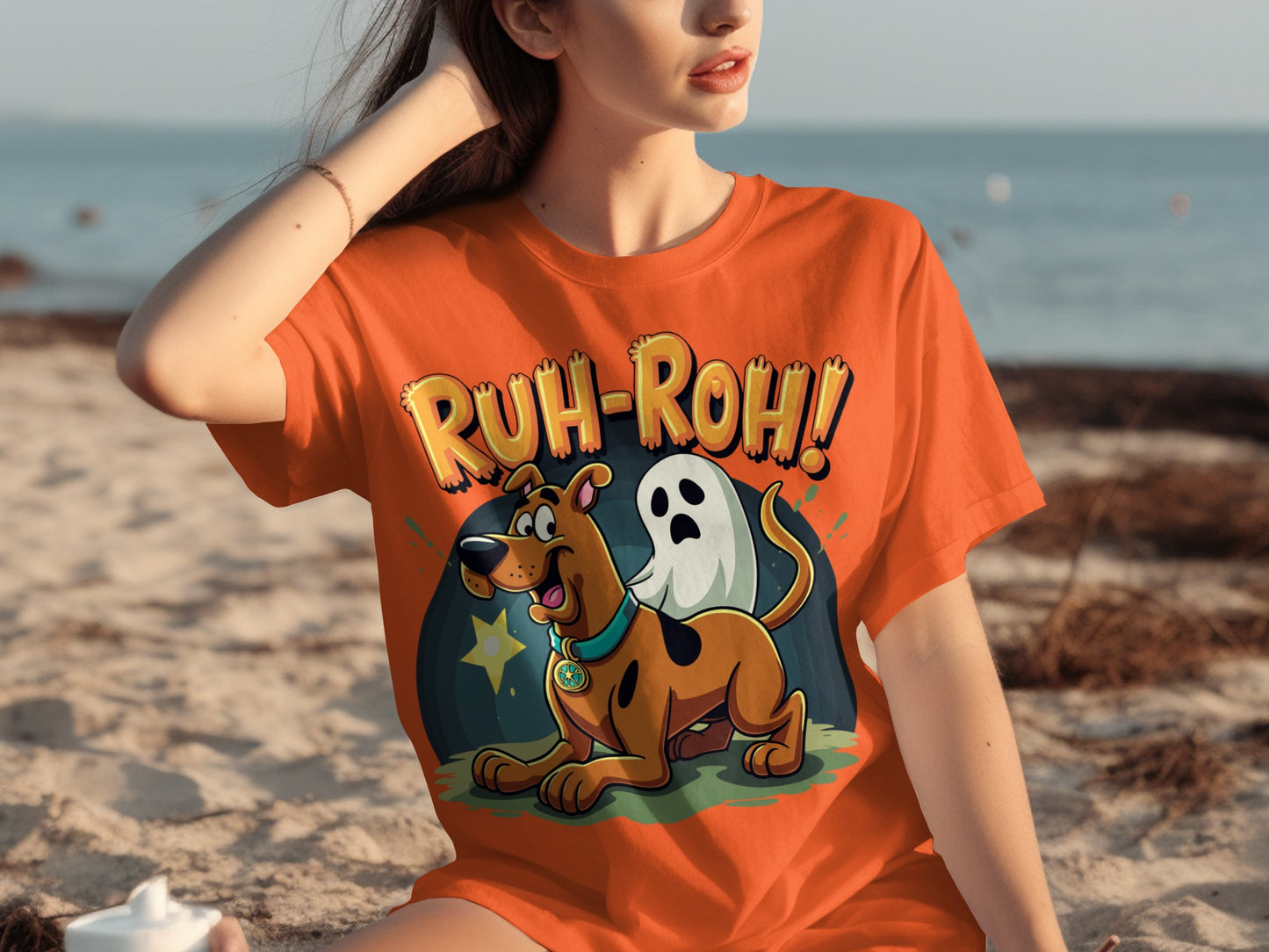 Scooby Doo Ruh-Roh Cartoon Graphic T-Shirt Design