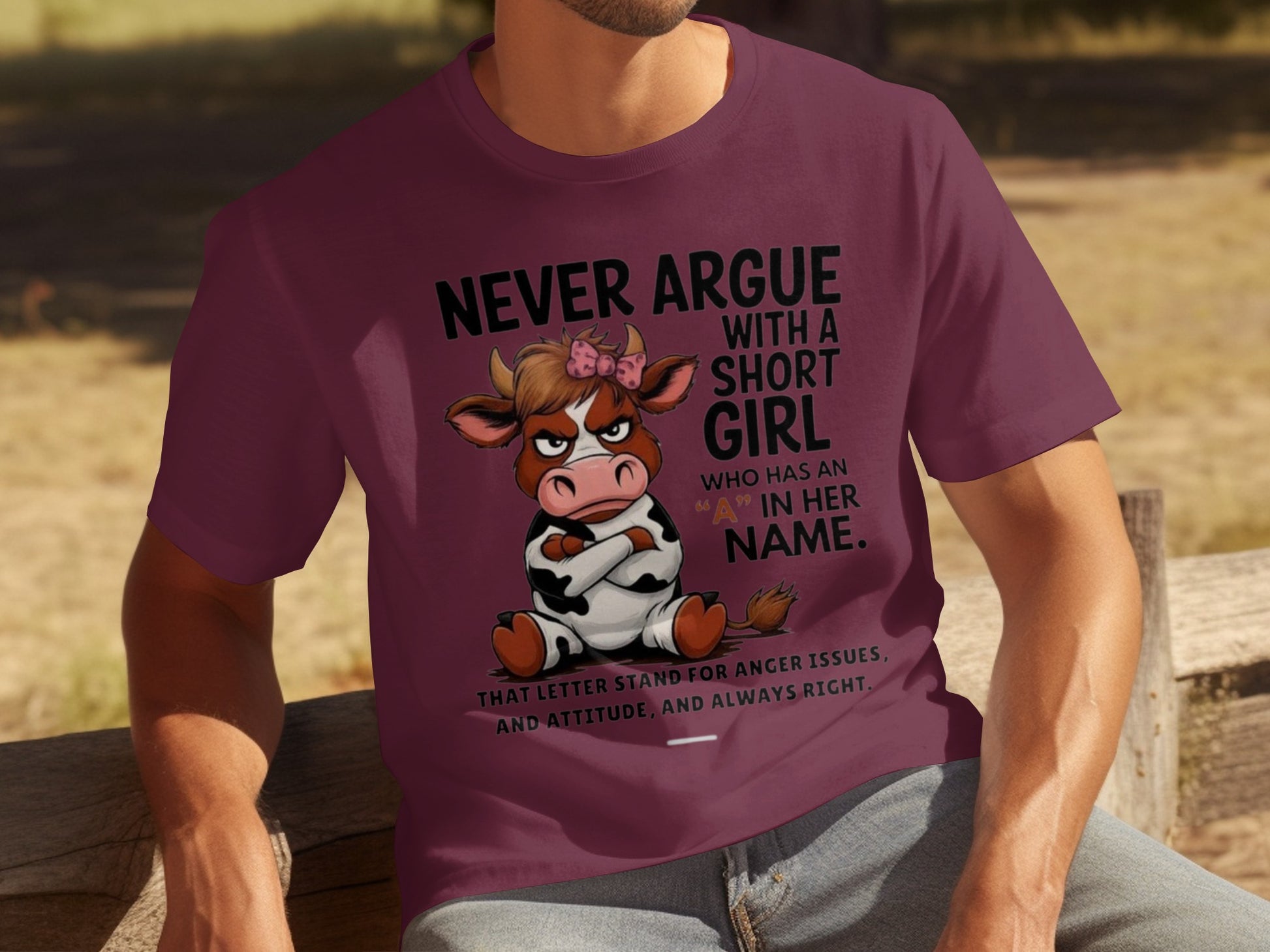 Never Argue With a Short Girl Funny T-Shirt