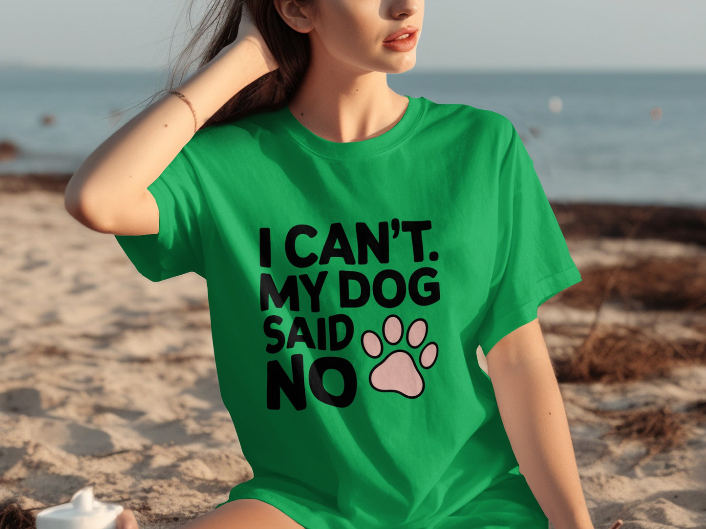 I Can't My Dog Said No Cute Funny Graphic T-shirt