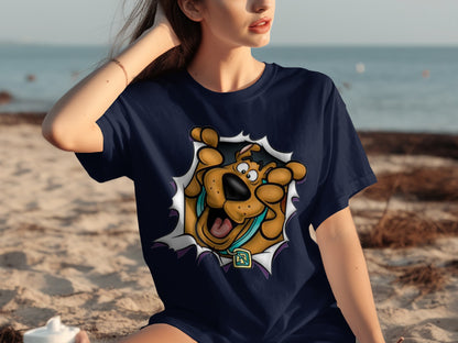 Scooby-Doo Graphic Print Beachwear T-shirt