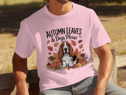 Autumn Leaves and Dogs Please Graphic Tee
