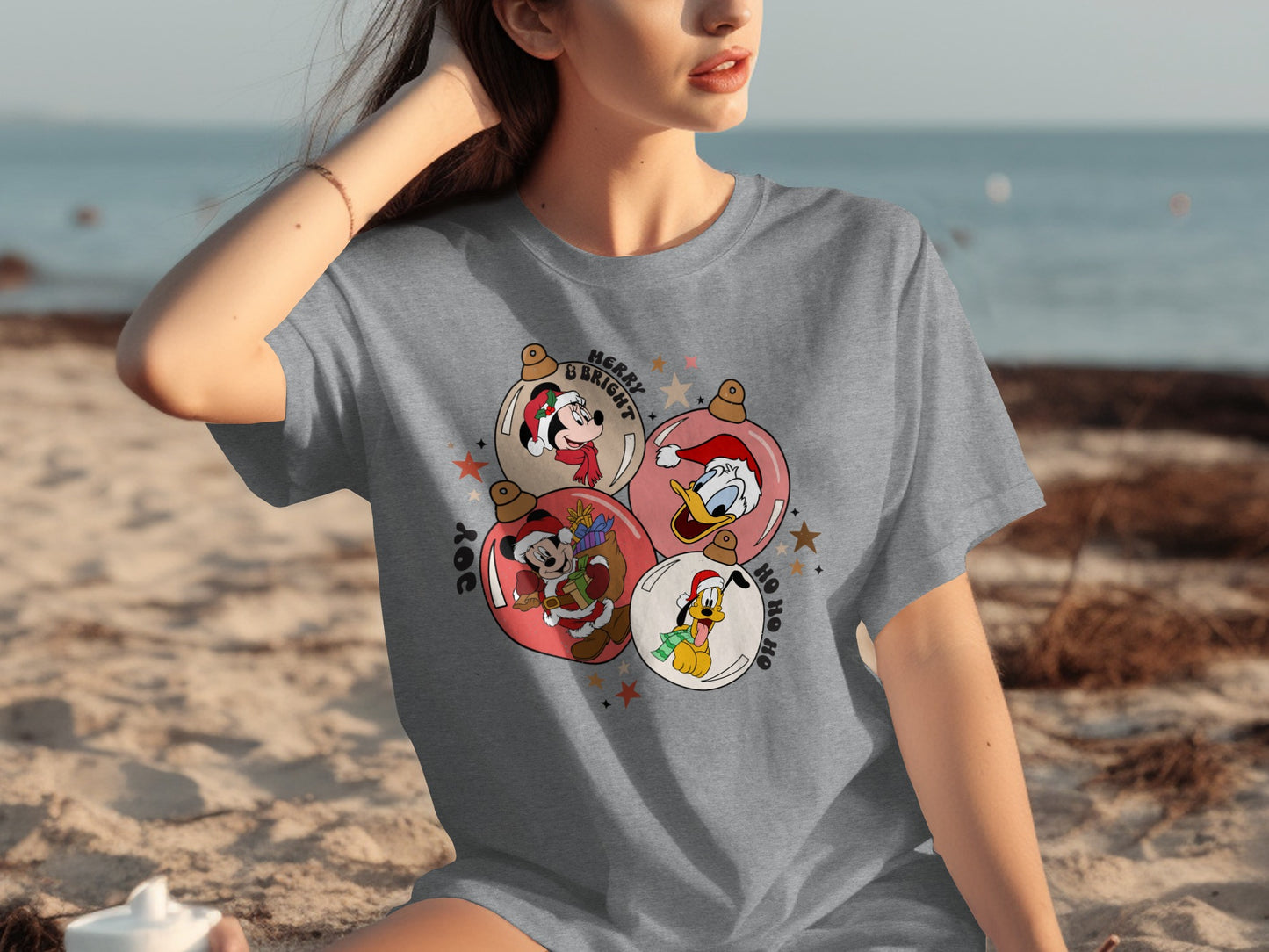 Mickey Donald and Pluto Christmas Graphic T-shirt