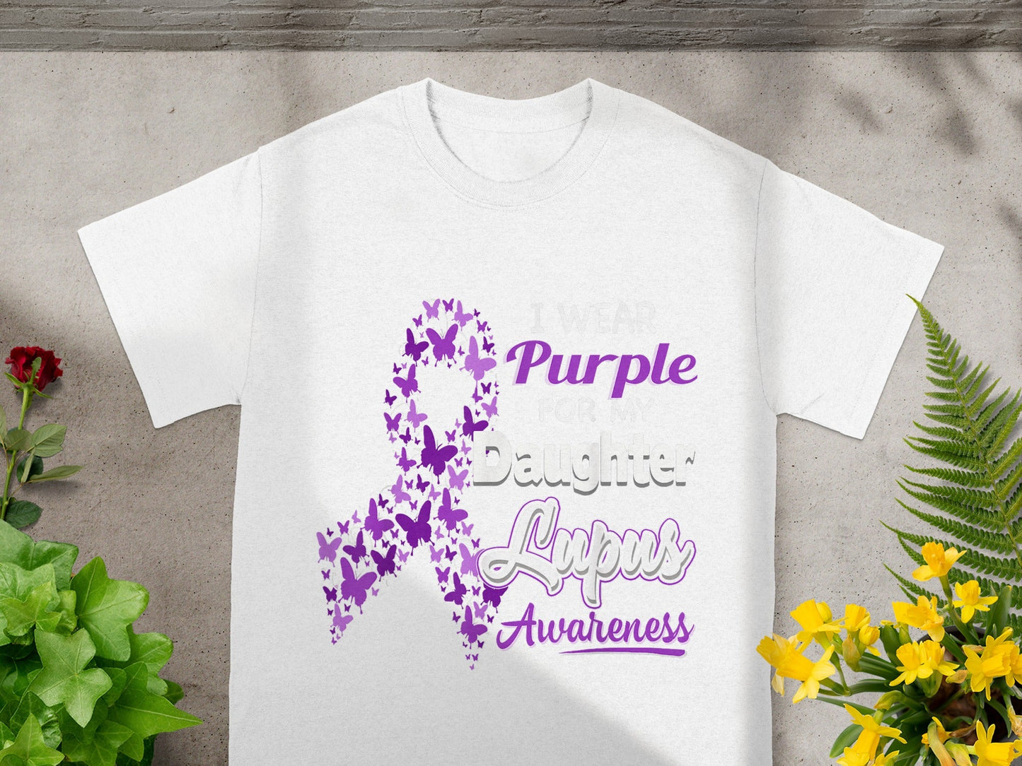 I Wear Purple For My Daughter Lupus Awareness Shirt