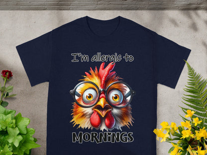 I'm Allergic to Mornings Chicken Graphic T-Shirt