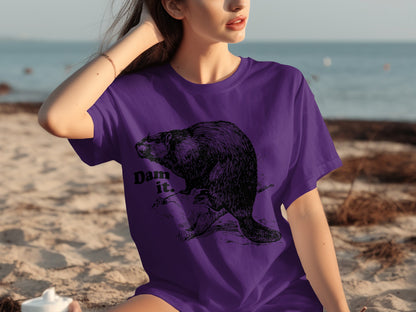 Dam It Beaver Graphic Shirt Casual Beachwear Outfit