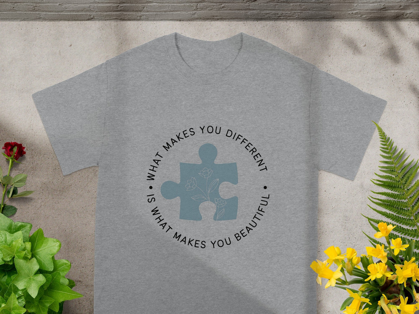 Inspirational Puzzle Piece Quote Graphic T-shirt