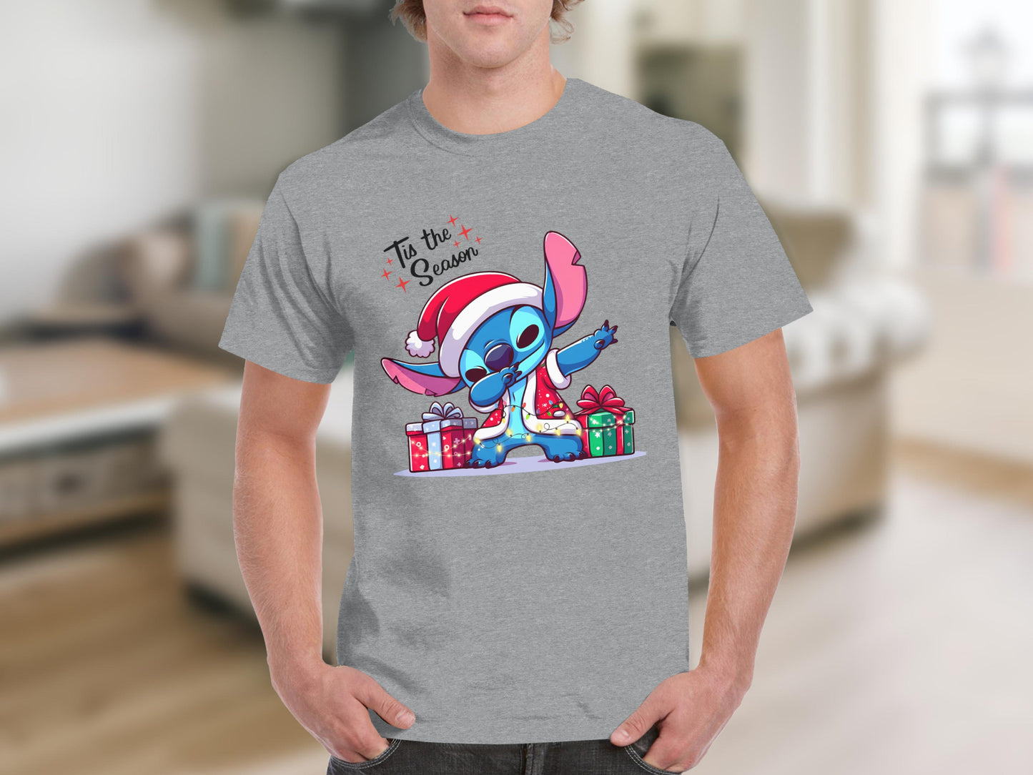 Tis the Season Stitch Christmas Santa T-Shirt