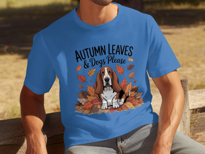 Autumn Leaves and Dogs Please Graphic Shirt