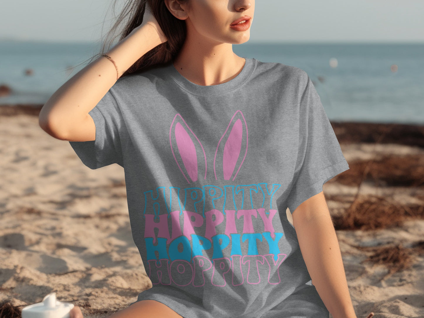 Hippity Hoppity Easter Bunny Graphic T-Shirt