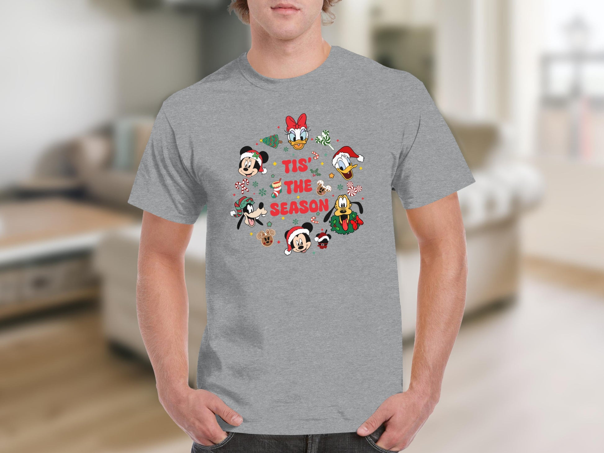 Tis the Season Disney Characters Graphic T-Shirt