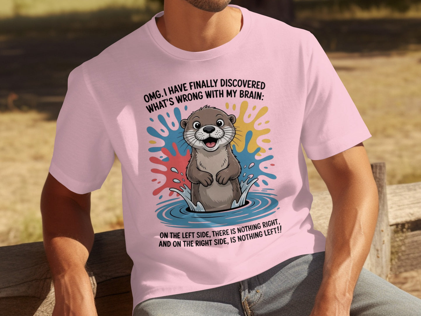 Otter Cartoon Brain Funny Quote Cute Humor Shirt