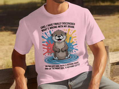 Otter Cartoon Brain Funny Quote Cute Humor Shirt