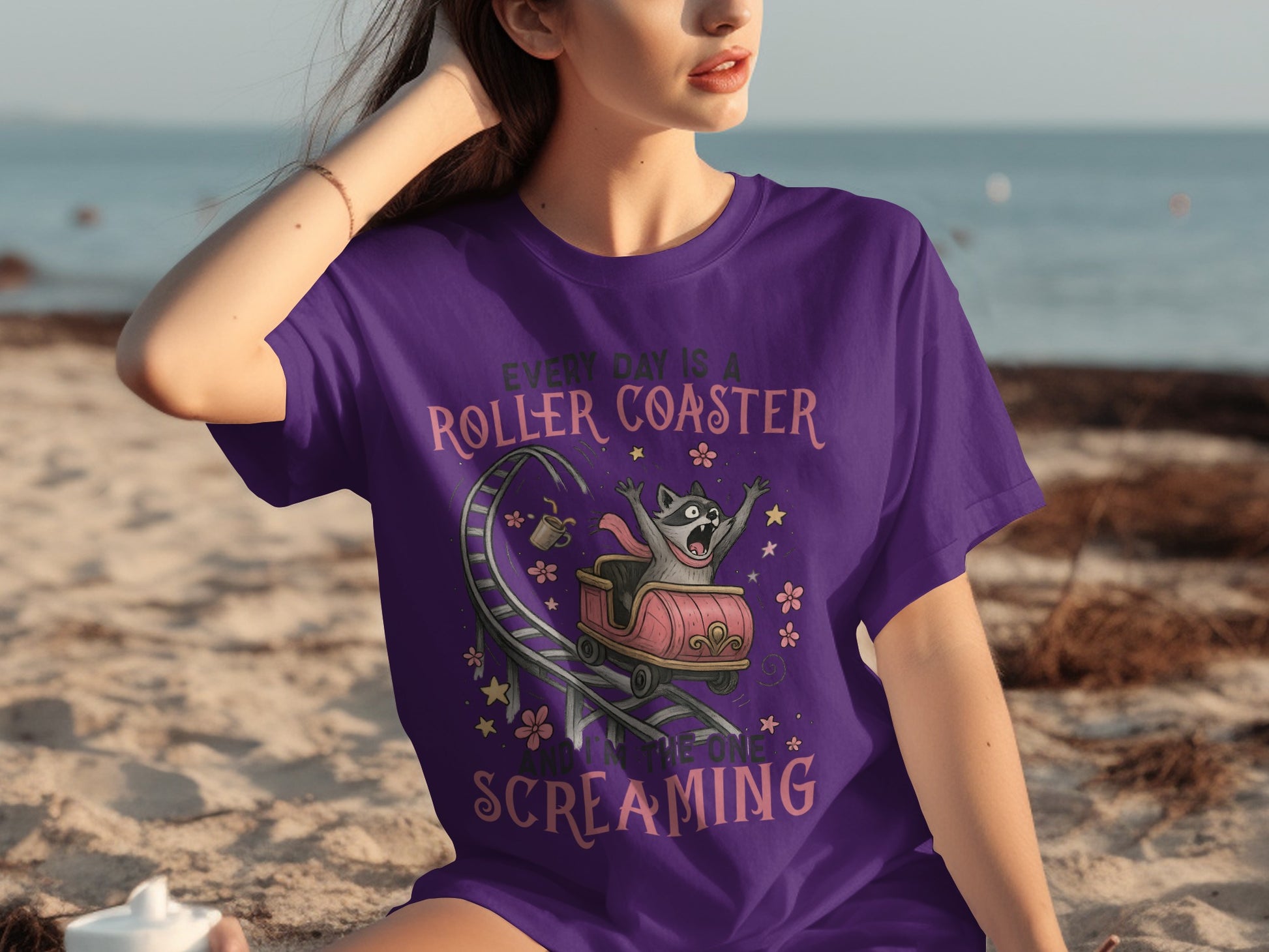 Every Day is a Roller Coaster Screaming T-shirt