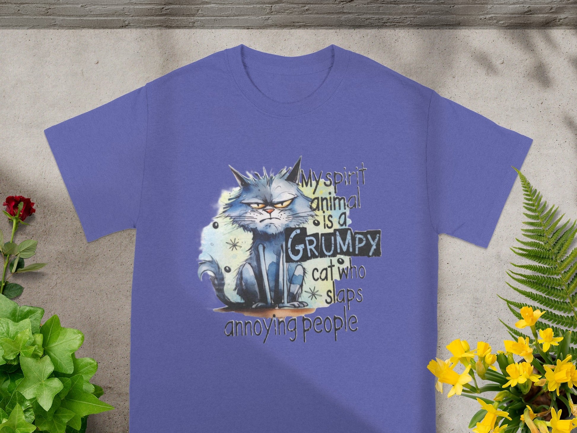 My spirit animal is a grumpy cat who slaps annoying people shirt