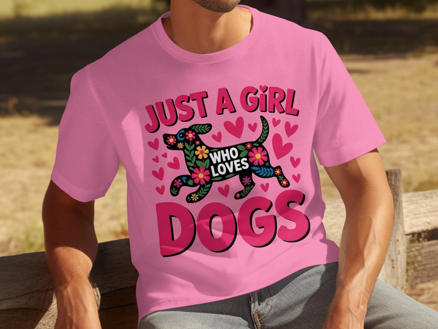 Just A Girl Who Loves Dogs Graphic T-shirt