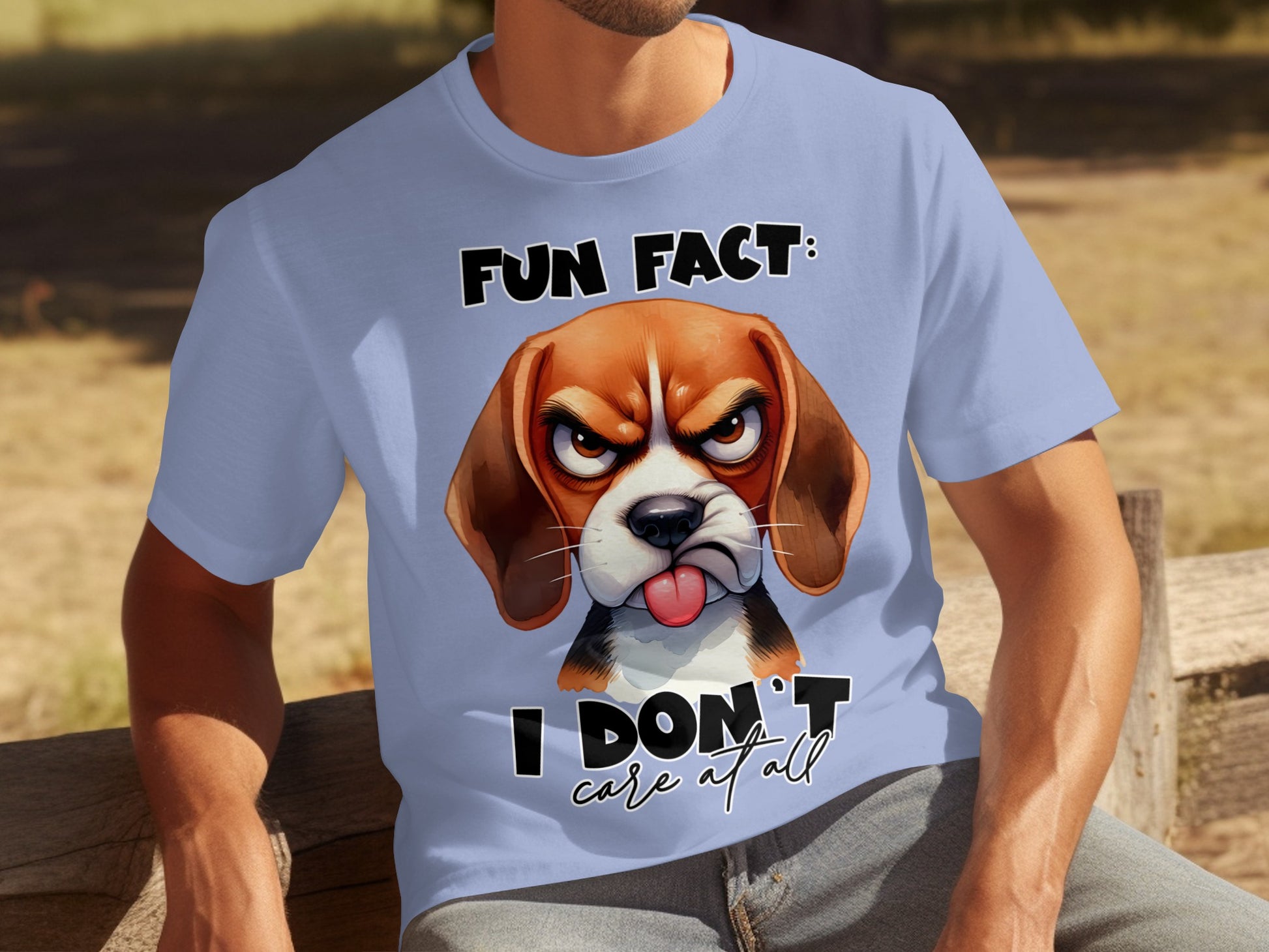 Fun Fact I Don't Care At All Angry Dog T-Shirt