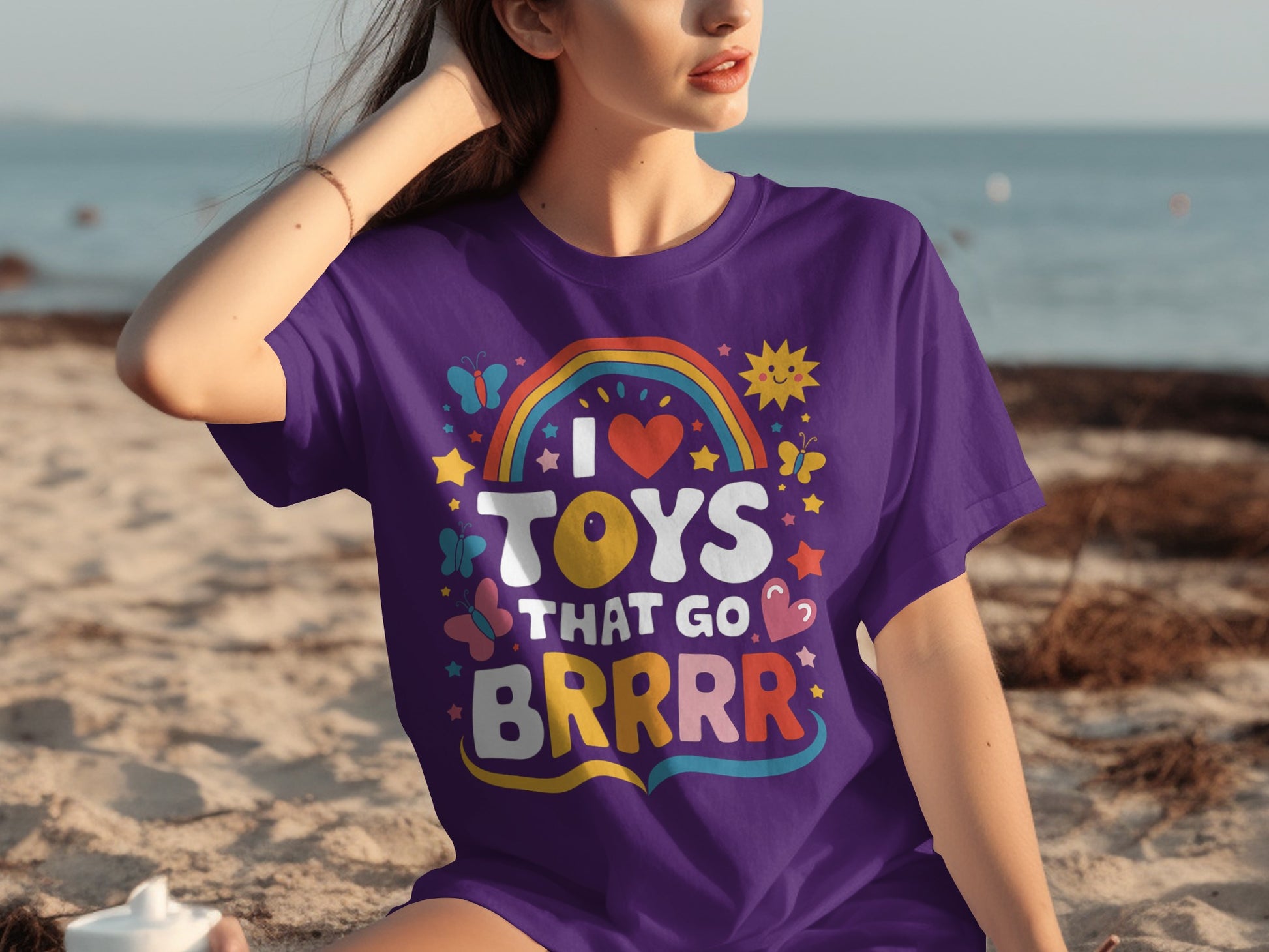 I Love Toys That Go BRRR Colorful T-Shirt Product