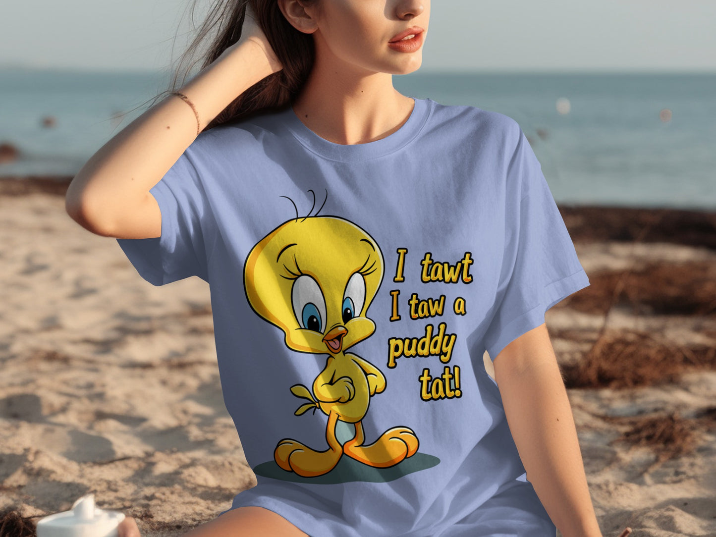 I tawt I taw a puddy tat Tweety Bird T-shirt