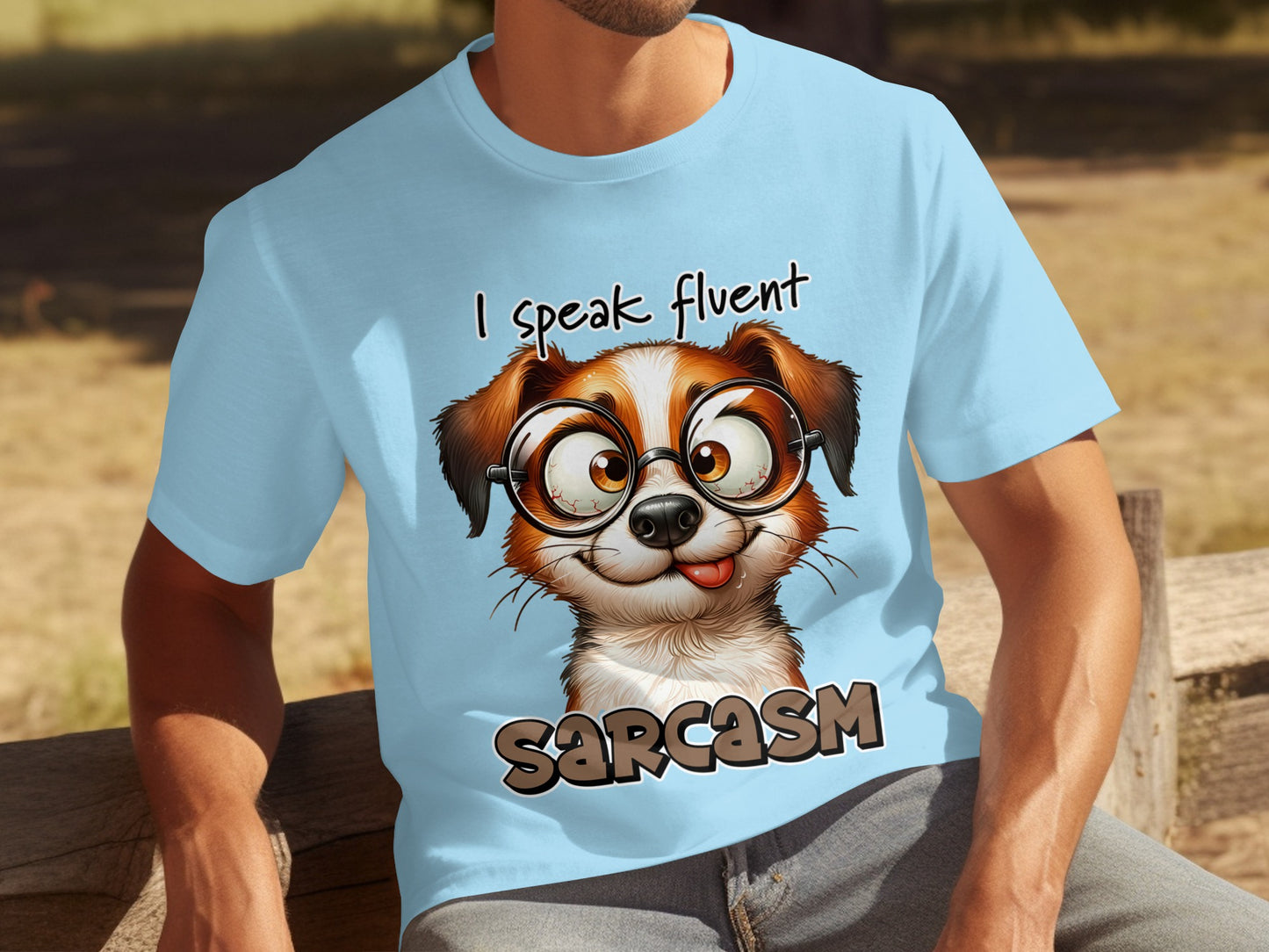 I Speak Fluent Sarcasm Funny Cute Dog T-shirt