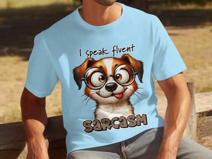 I Speak Fluent Sarcasm Funny Cute Dog T-shirt