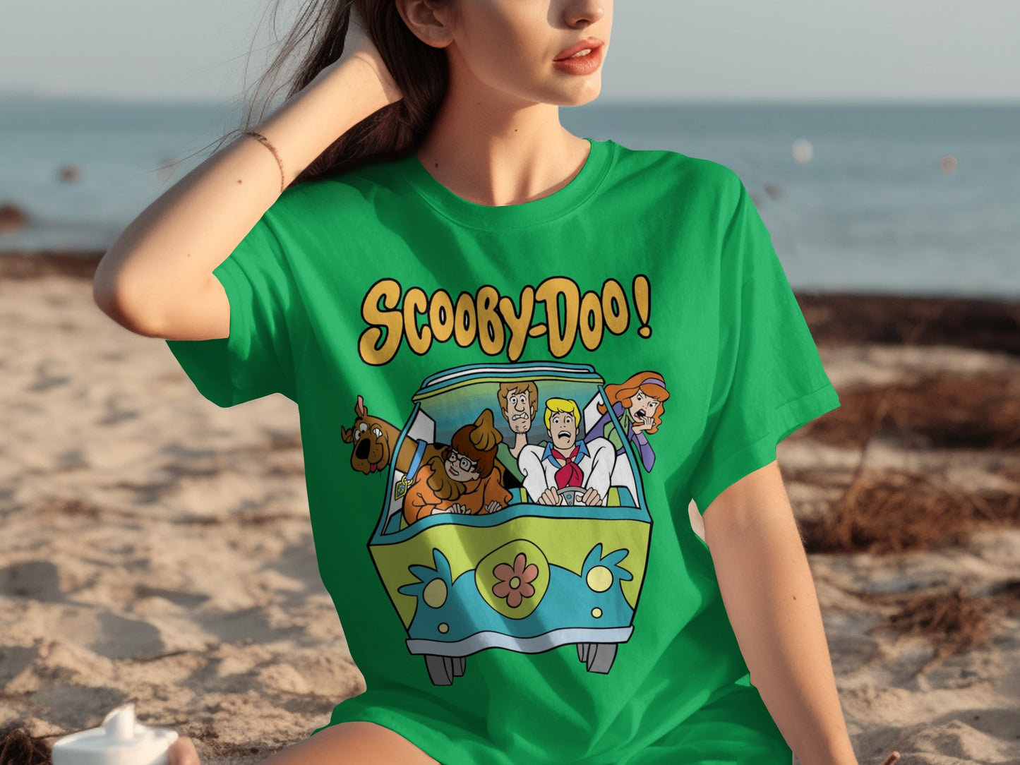 Scooby-Doo Mystery Machine Cartoon Graphic T-Shirt