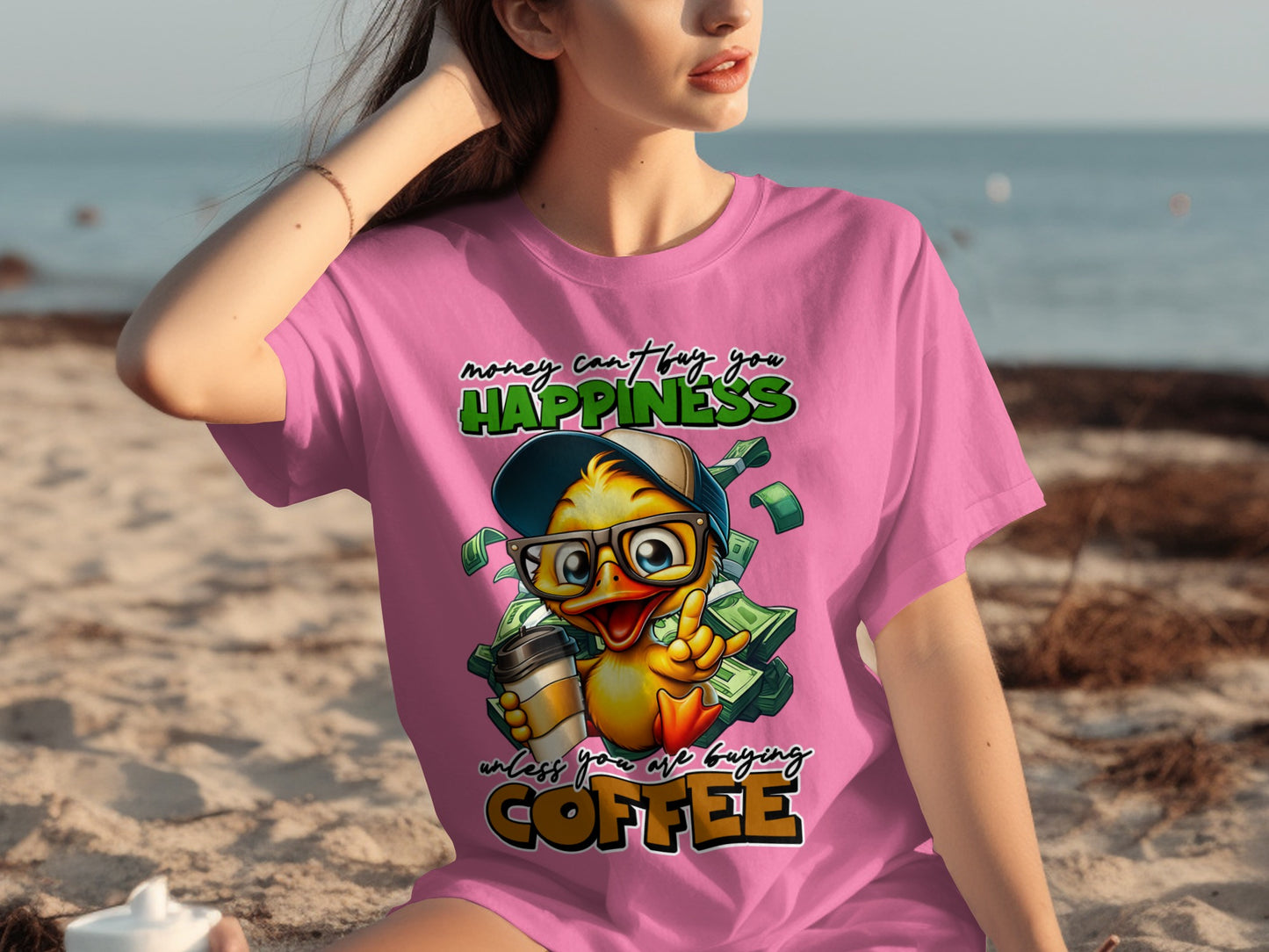 Money Can't Buy Happiness Unless Coffee T-shirt