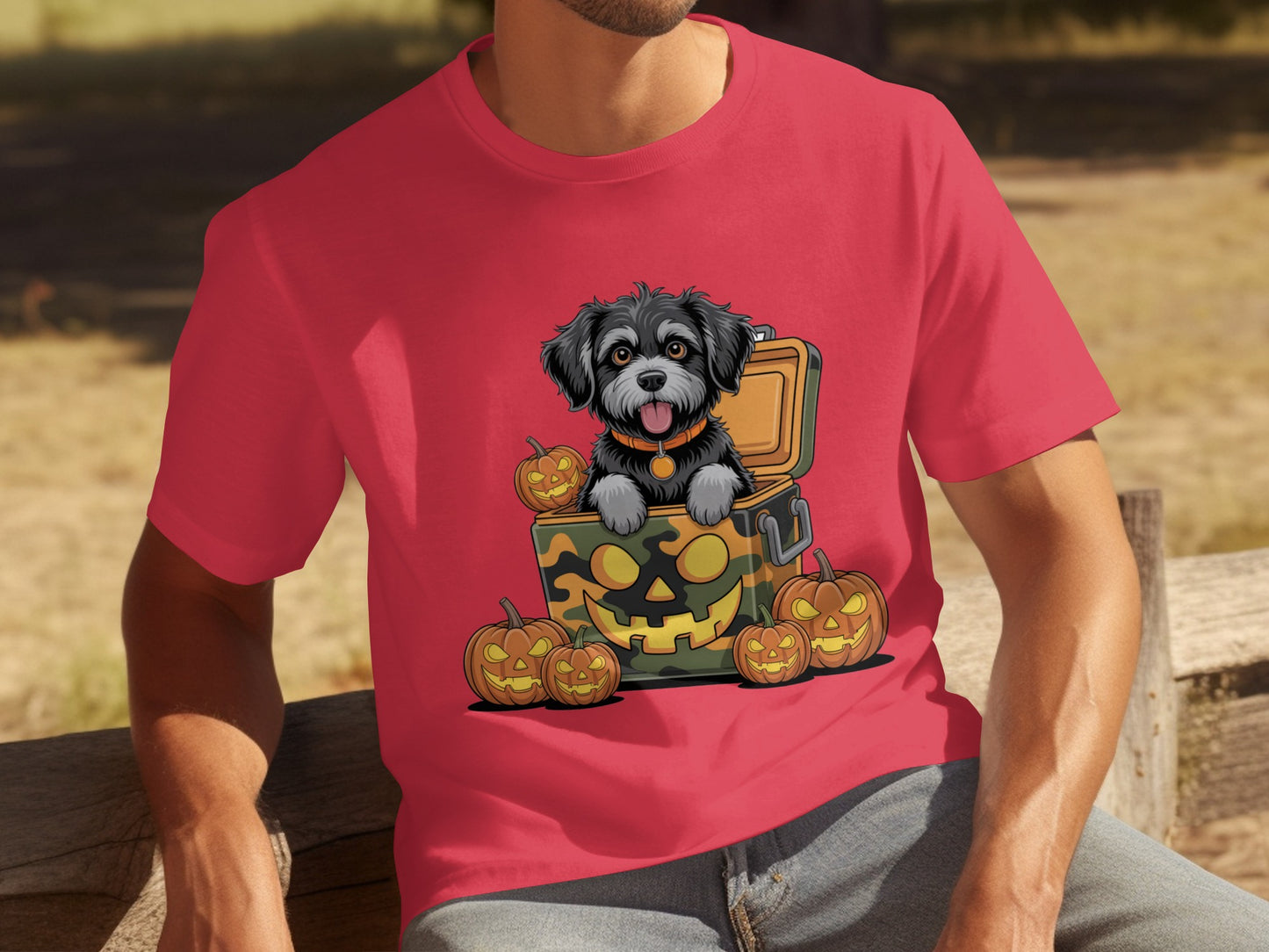 Cute Puppy Halloween Pumpkin Jack-O-Lantern Shirt