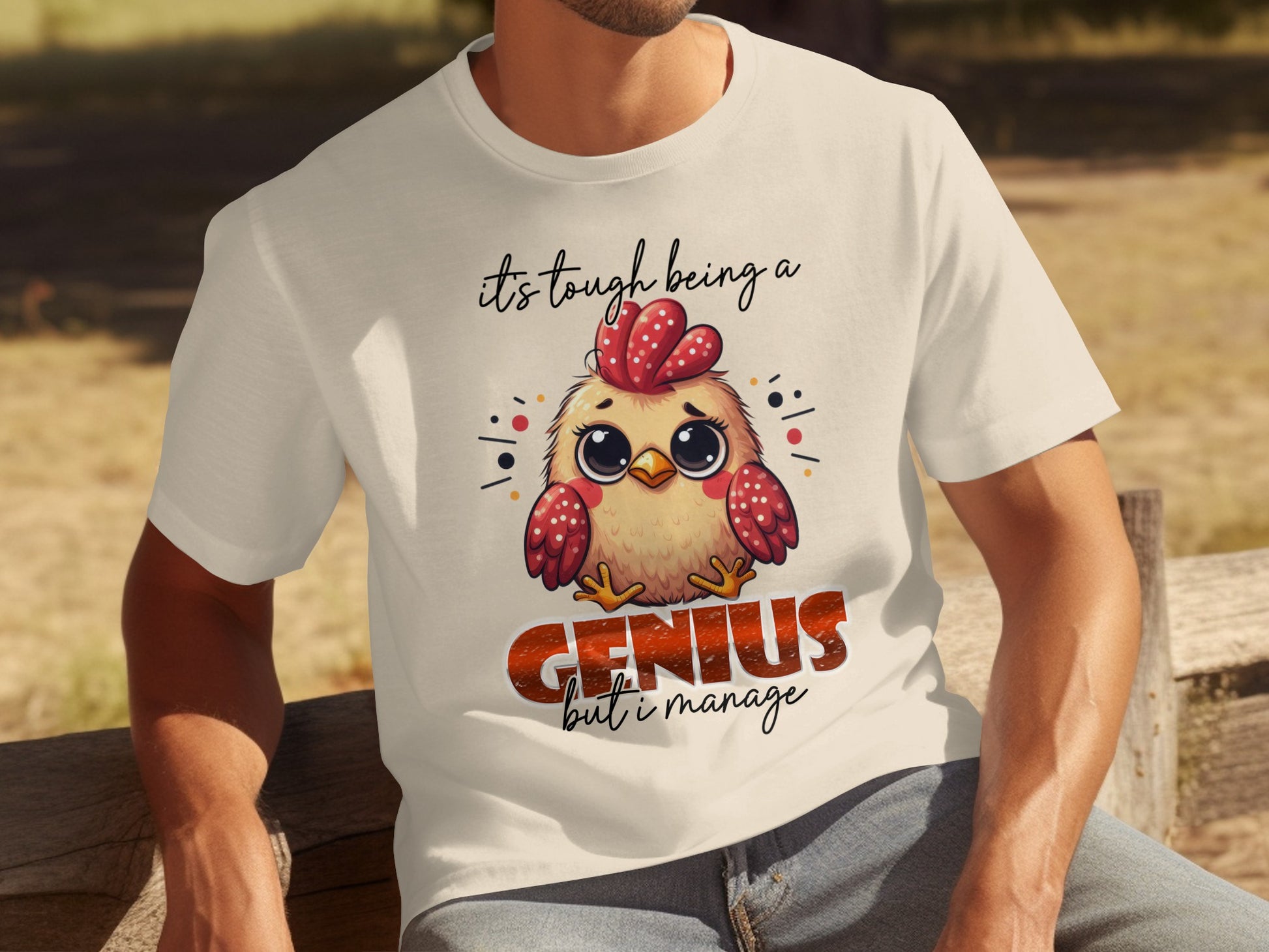 It's Tough Being a Genius Chicken T-Shirt