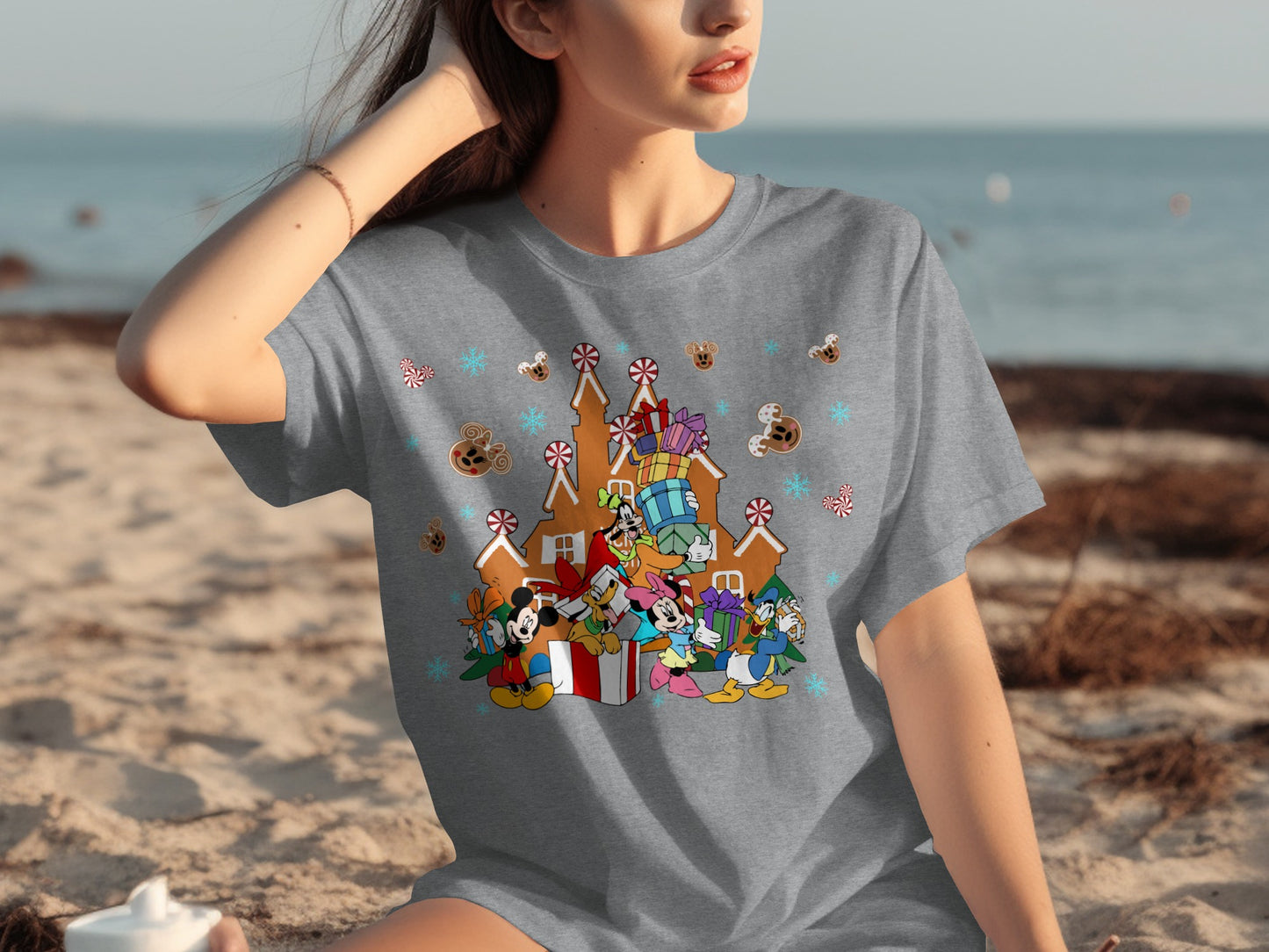 Festive Cartoon Characters Graphic Tee for All Ages