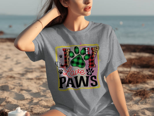 Joy Love Paws Graphic Tee for Pet Lovers Shirt