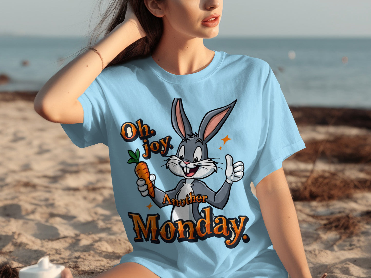 Oh Joy Another Monday Funny Rabbit Cartoon Shirt