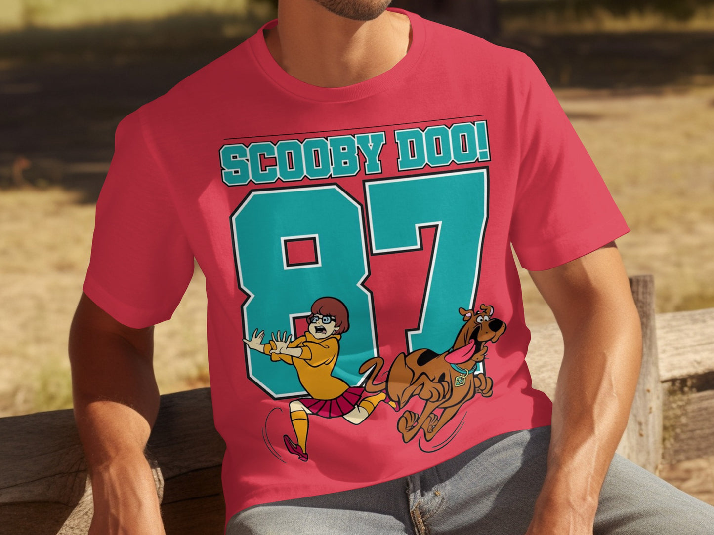 Scooby Doo 87 Graphic Tee with Colorful Design