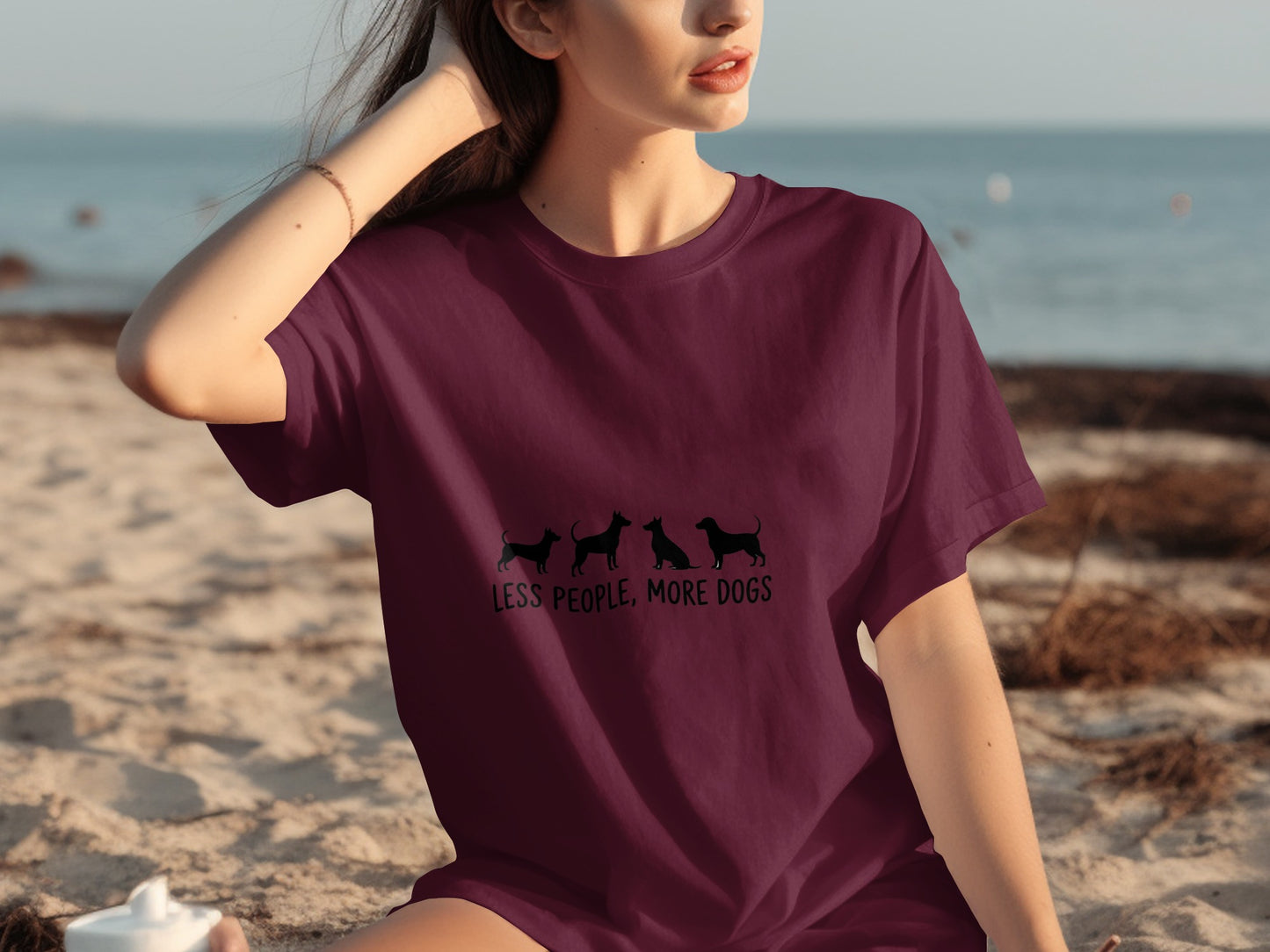 Less People More Dogs Tee for Dog Lovers Casual Wear