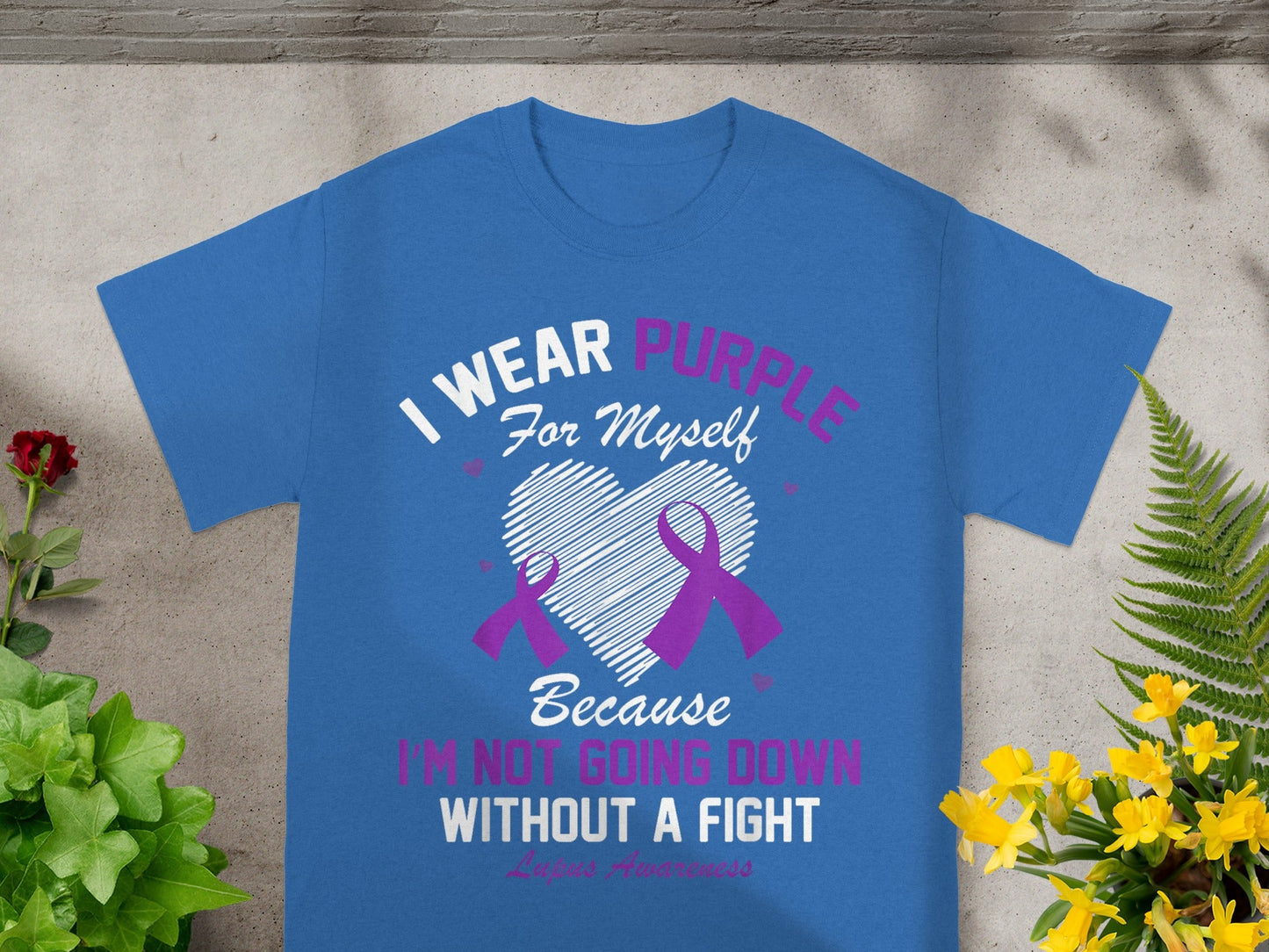 I Wear Purple Lupus Awareness Shirt Inspirational Tee