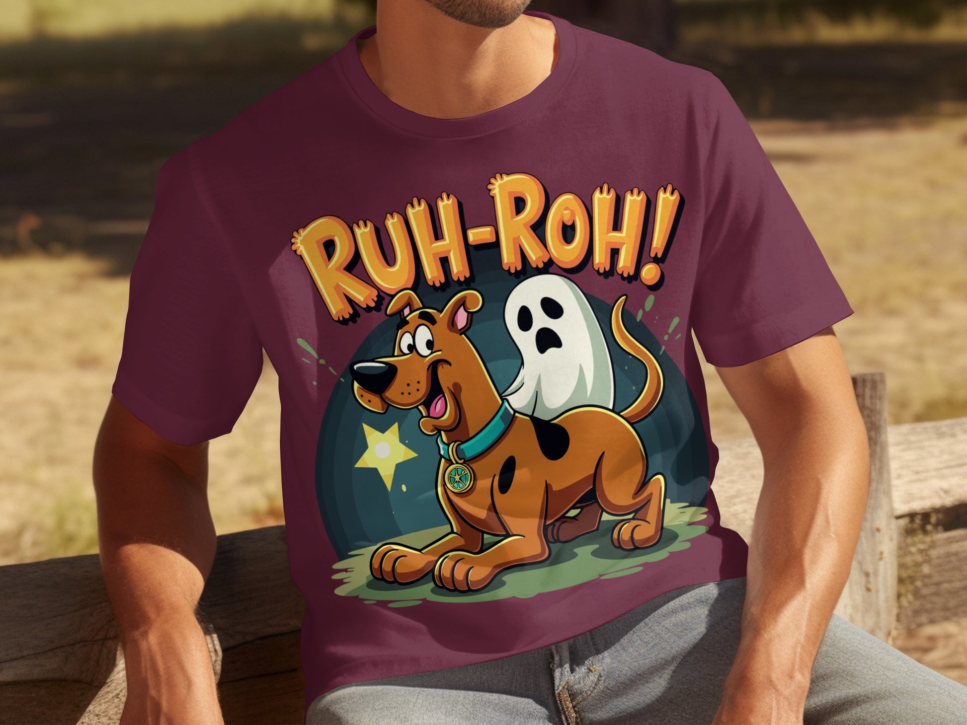 Scooby-Doo Ruh-Roh Ghost Graphic T-Shirt