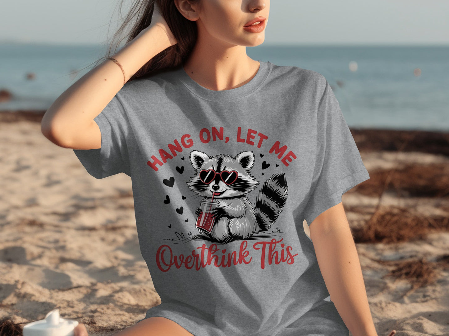 Hang On Let Me Overthink This Cute Raccoon T-Shirt