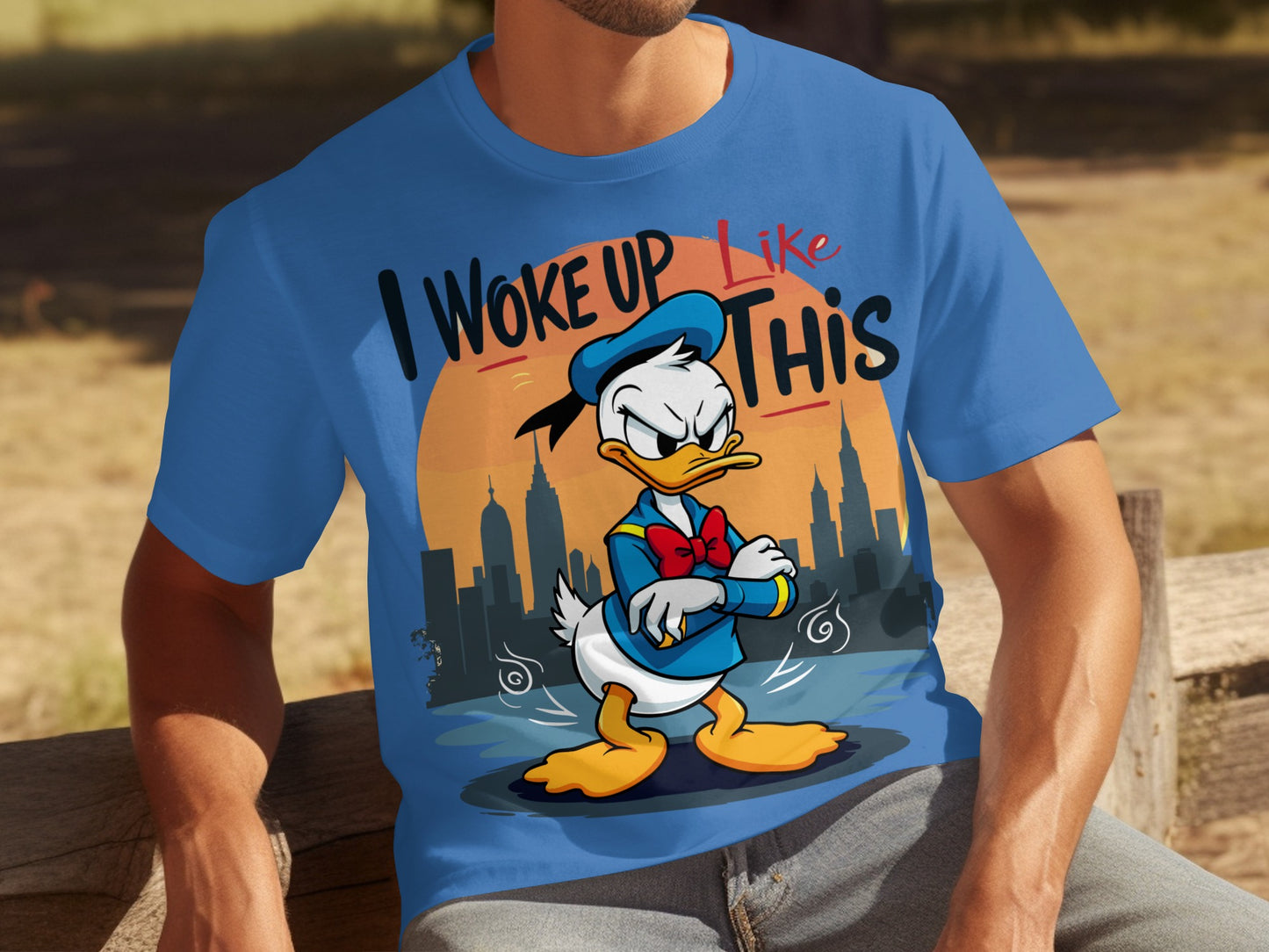 I Woke Up Like This Donald Duck Illustration Shirt