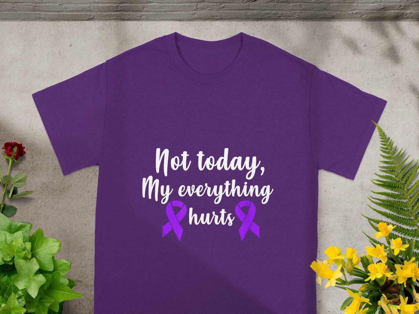 Not Today My Everything Hurts Purple Awareness Shirt