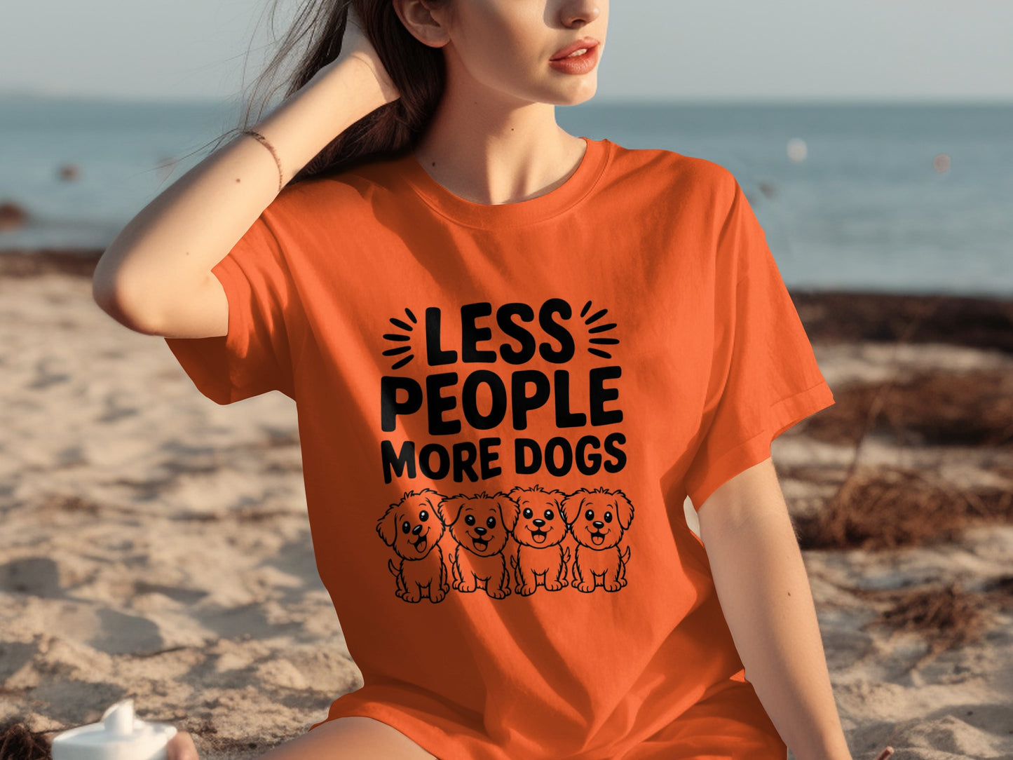 Less People More Dogs Graphic T-Shirt for Dog Lovers