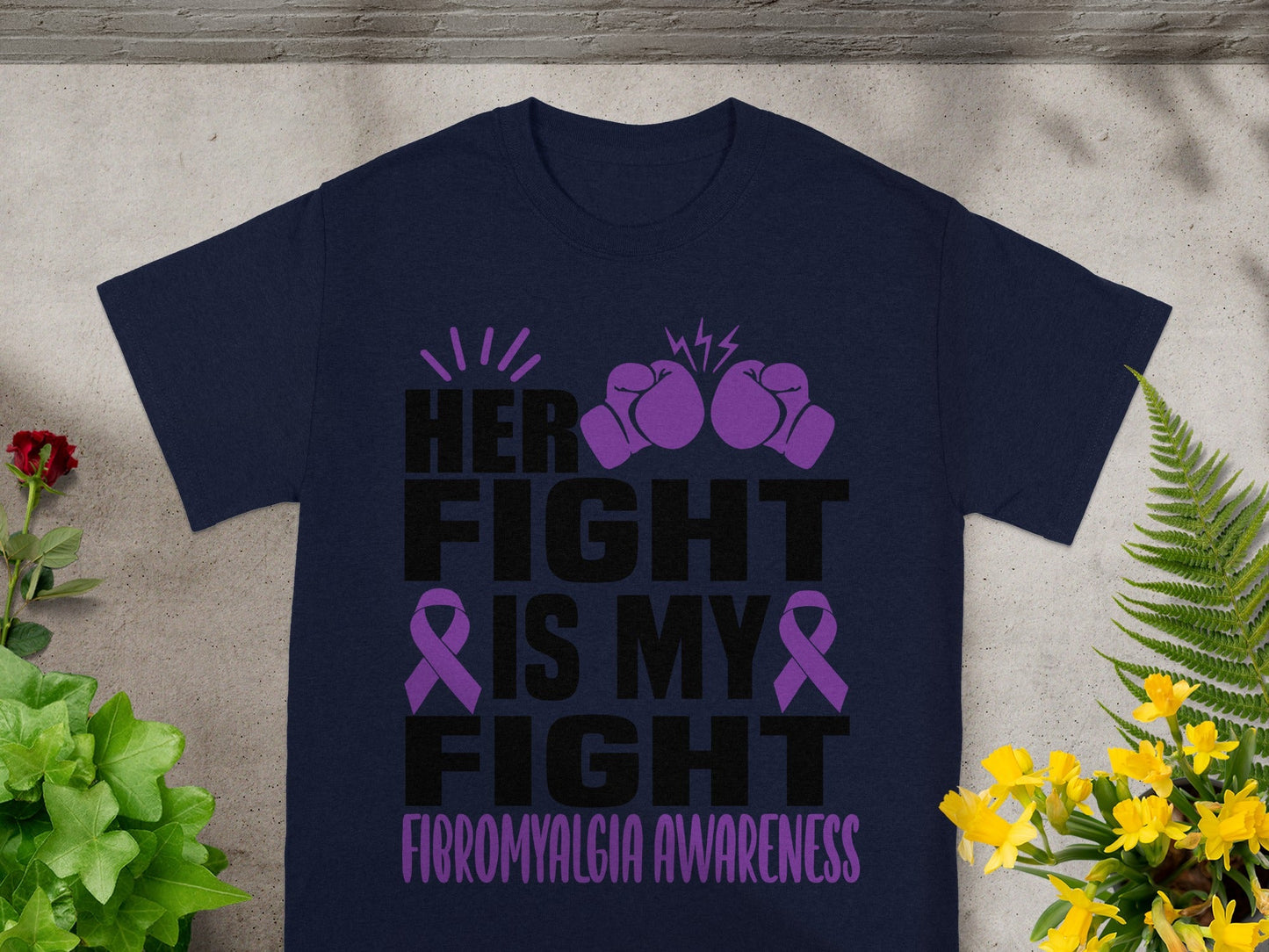 Her Fight Is My Fight Fibromyalgia Awareness Shirt
