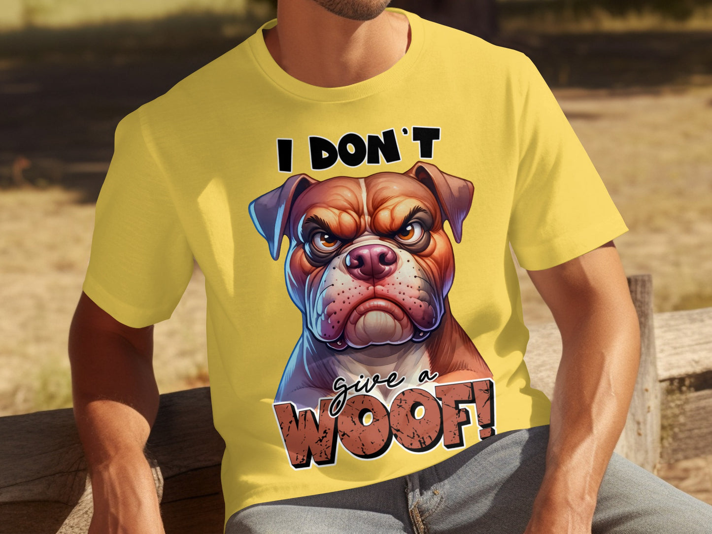I Don't Give A Woof Bulldog Graphic Tee