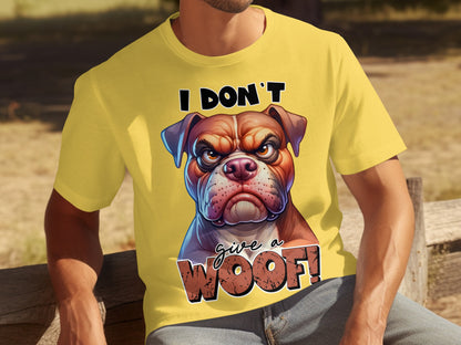 I Don't Give A Woof Bulldog Graphic Tee
