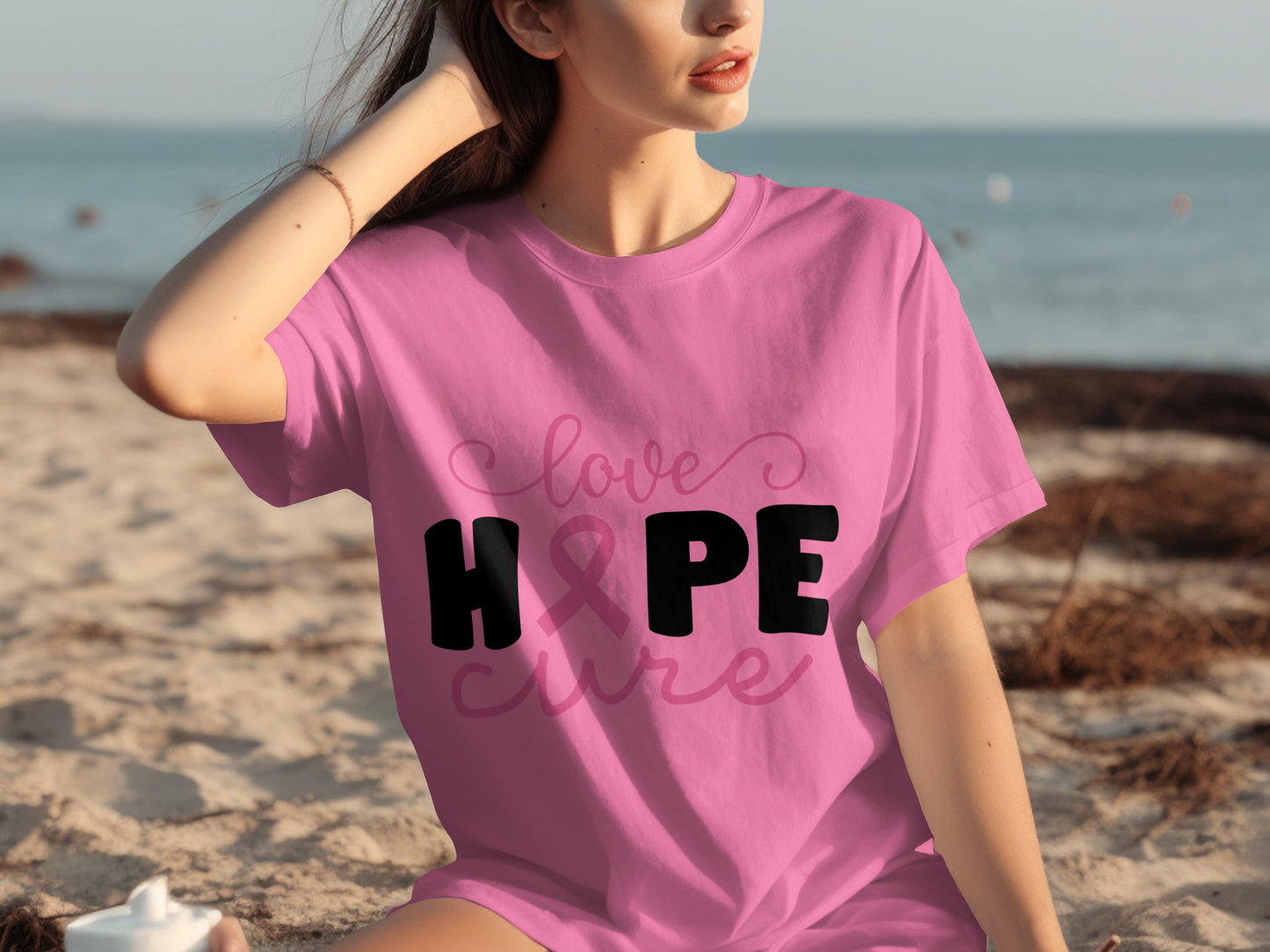Love Hope Cure Breast Cancer Awareness T-shirt