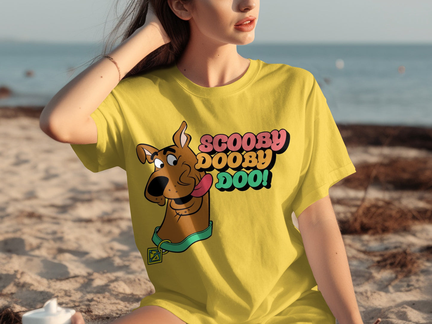 Scooby Dooby Doo Graphic Yellow Unisex T-shirt