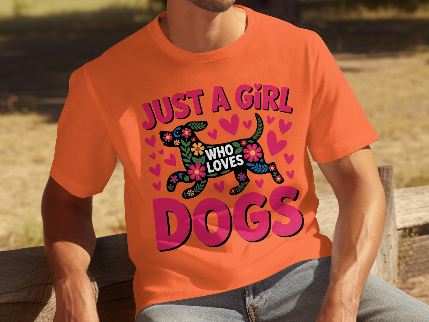 Just a Girl Who Loves Dogs Graphic T-Shirt