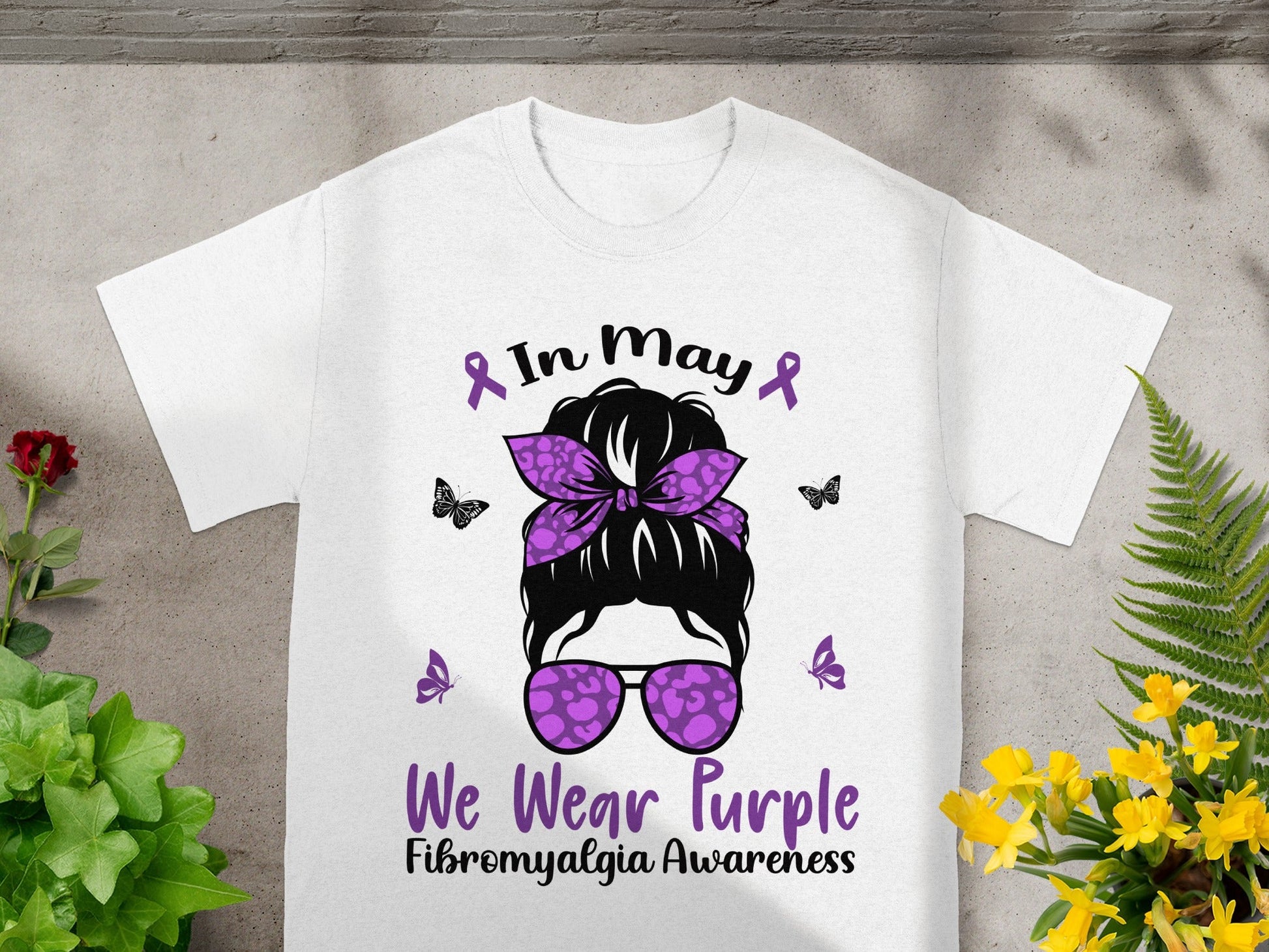 In May We Wear Purple Fibromyalgia Awareness Shirt